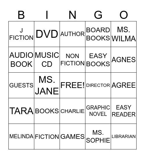 DISTINGUISHED READERS Bingo Card