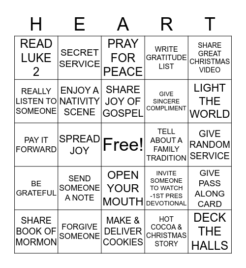 GRINCH BINGO- HIS HEART GREW Bingo Card
