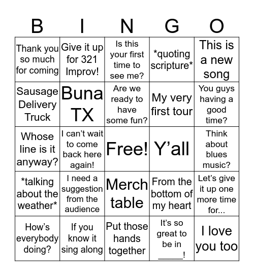 Different Kind Of Bingo Card Bingo Card