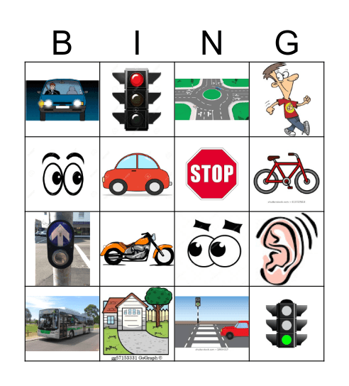 Road Safety Bingo! Bingo Card