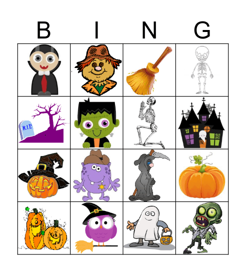 Halloween Bingo Card