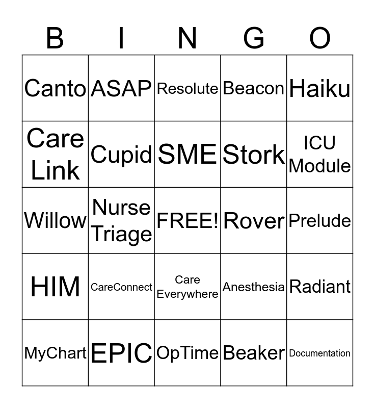 CareConnect Bingo Dublin Bingo Card