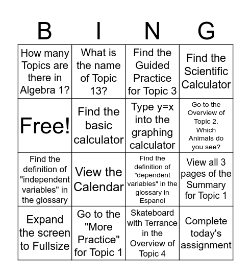 Agile Mind Bingo Card