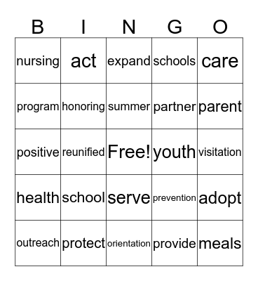 i-LAUNCH Bingo Card