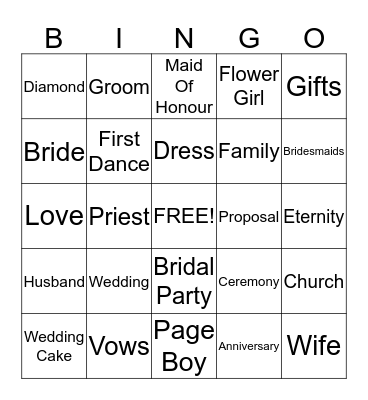 Cindys Kitchen Tea Sunday August 24th 2014 Bingo Card