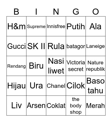 Mbeek Bingo Card