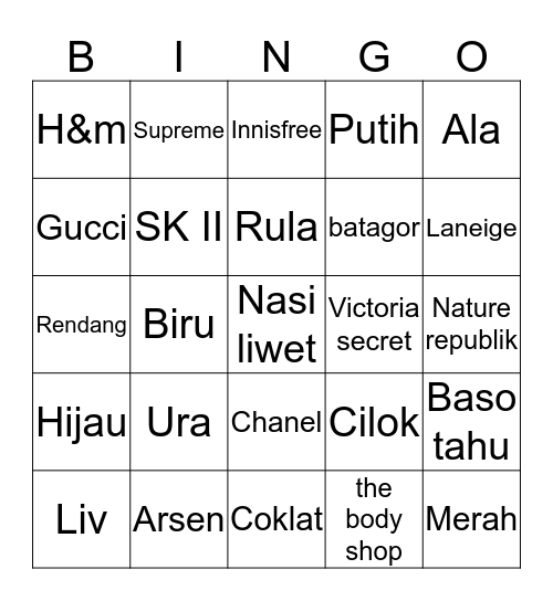 Mbeek Bingo Card