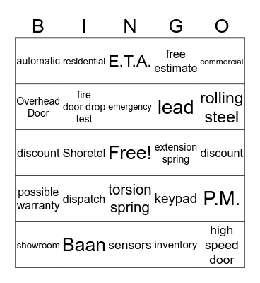 BINGO Card