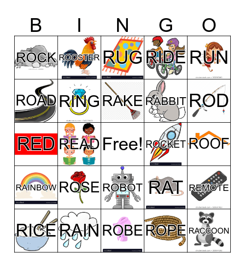 initial /r/ Bingo Card