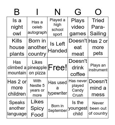 CME BINGO Card