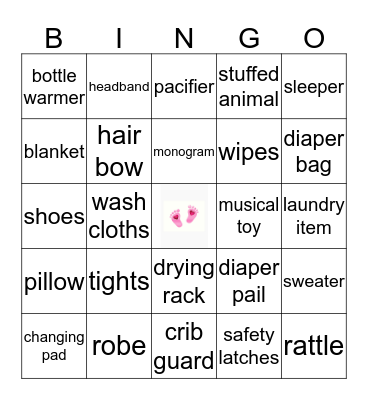 BABY SHOWER Bingo Card