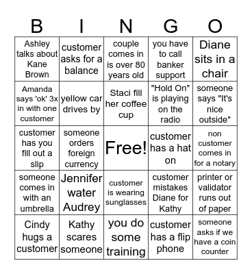Chase Bingo Card