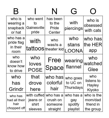 FIND SOMEONE... Bingo Card