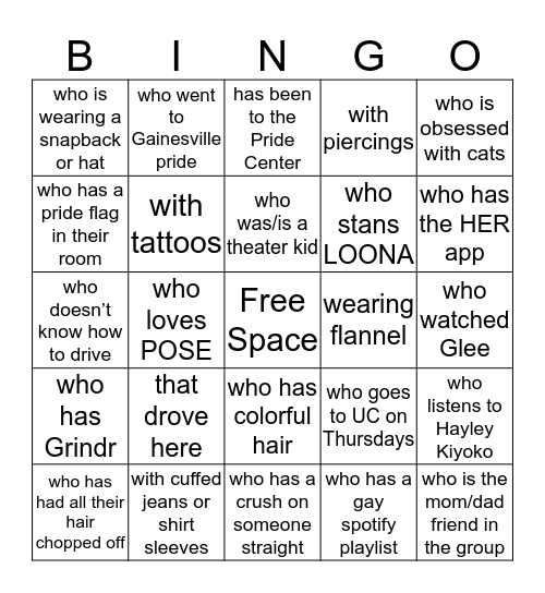 FIND SOMEONE... Bingo Card