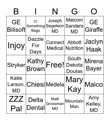 PNW Conference Bingo Card