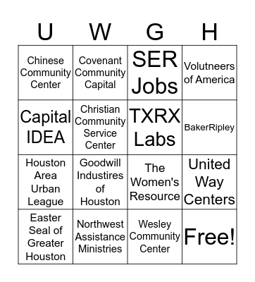 THRIVE Partner Bingo Card