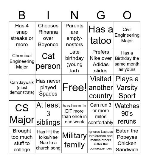 Bingo Card