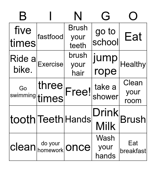 How often do you .... Bingo Card