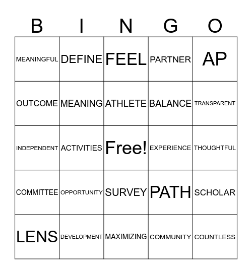 CANTERBURY B I N G O Bingo Card