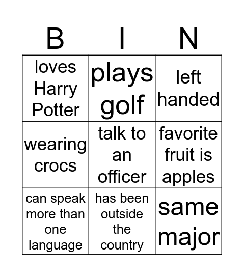 APHP BINGO Card