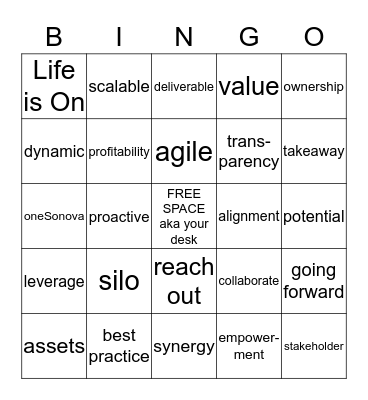 Summit Bingo Card
