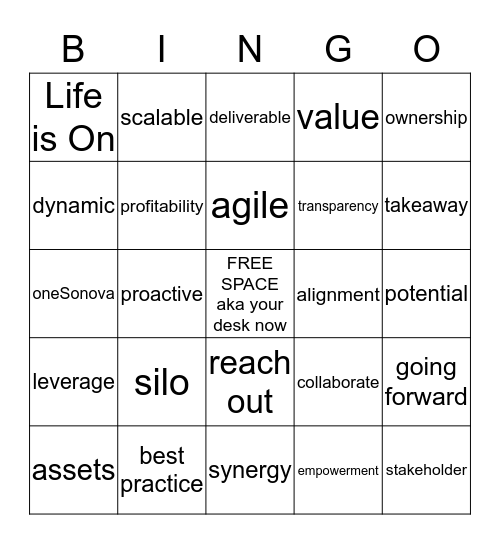 Summit Bingo Card