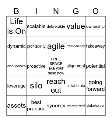 Summit Bingo Card