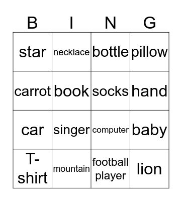 BINGO Card