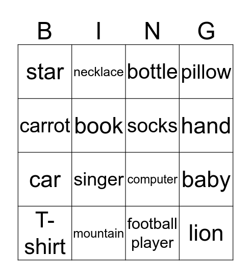 BINGO Card