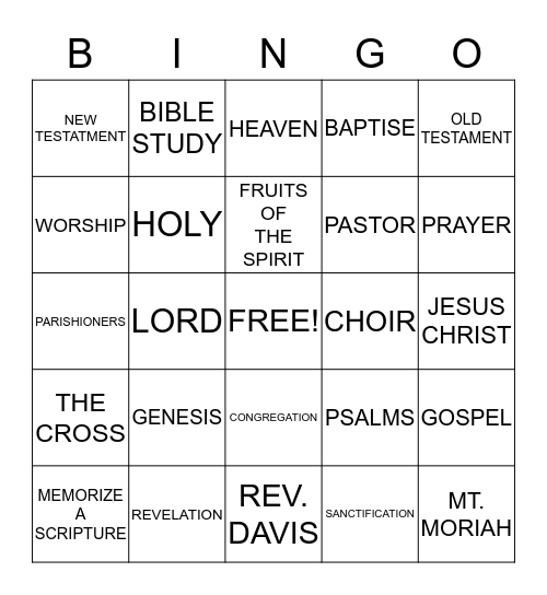 BINGO Card