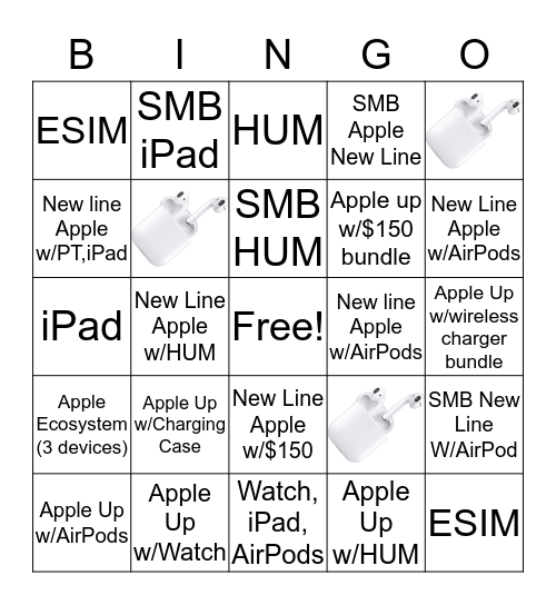 Apple Weekend! Bingo Card