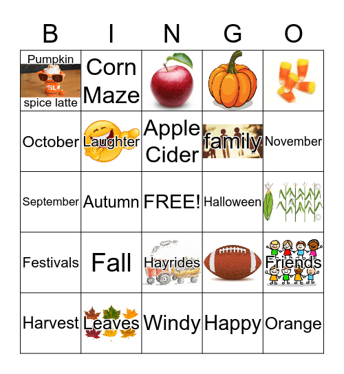 Fall  Bingo Card