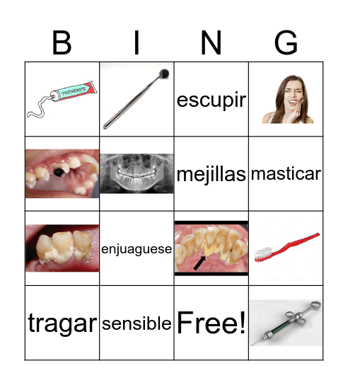 Dental Loteria Bingo Card