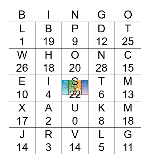 SEASONS DIAGRAM Bingo Card