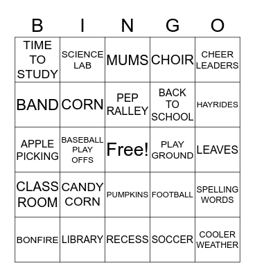 SUMMERS END Bingo Card