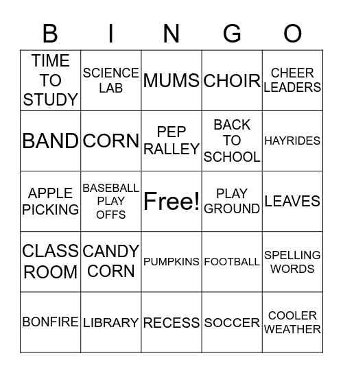 SUMMERS END Bingo Card