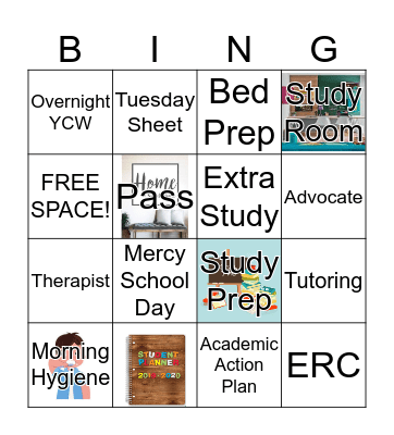 Back to School Bingo Card