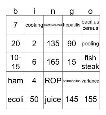 bingo Card