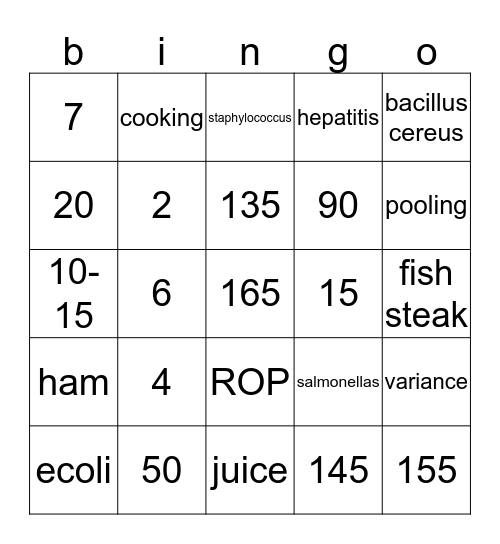 bingo Card