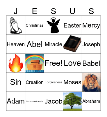Bible Bingo Card