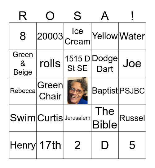 What do you know about Rosa Bingo Card