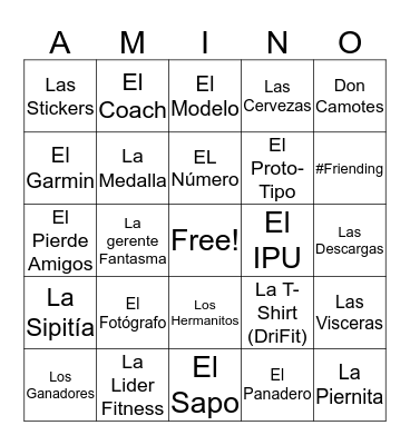 LOTERIA "CENZONTLERA" Bingo Card