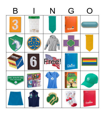 GIRL SCOUT STORE SCAVENGER HUNT BINGO Card