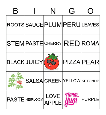 TOMATOES Bingo Card