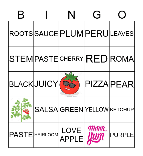 TOMATOES Bingo Card