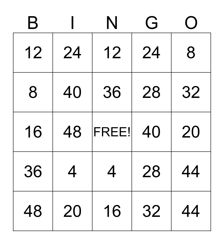 4-times-tables-bingo-card