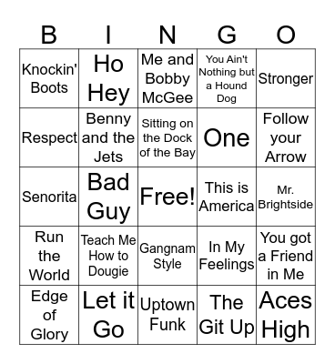 Singo Bingo Card