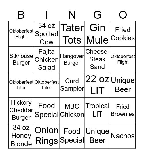 $20 Bingo $40 Blackout Bingo Card