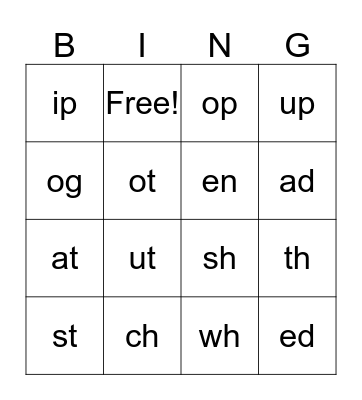 Blend Bingo Card