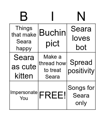 BINGO ME Bingo Card